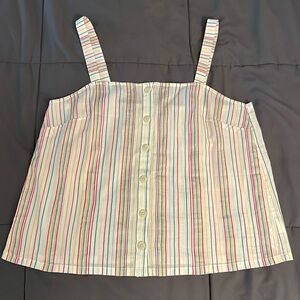 Madewell rainbow striped tank top